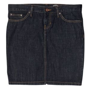 Gap 1969 Womens 6 Denim Skirt 34 in Dark Blue Jean Wash Pencil Y2K Straight